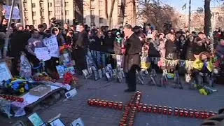 Jahrestag der Maidan-Proteste: Ukraine erinnert an Opfer in Kiew