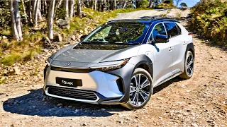 All-new 2024 Toyota bz4x SUV - Best Electric Compact Crossover Off-Road Drive