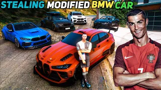 Gta 5 - Stealing Luxury Modified BMW Cars With Cristiano Ronaldo! (Real Life Cars #51)