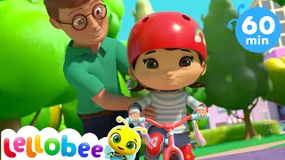 Bike Song - Learn to Cycle +More Nursery Rhymes & Kids Songs ABCs and 123s | Lellobee