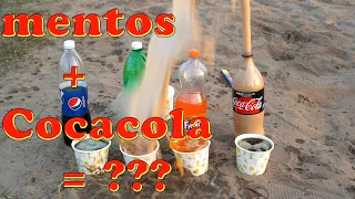 COCA COLA, Fanta, Pepsi, 7up VS Mentos