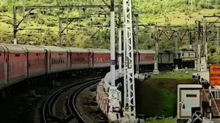 Magnificent Mountain views Of The Kasara Ghat | Accelerating WAP7 After Kasara Railway station