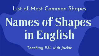 Names of Basic Shapes In English | List of Shapes In English