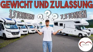 🔊✍  Auflastung, Zuladung, Gewicht und Zulassung bei Wohnmobilen! | 3,5 und 7,5 Tonnen | GÜMA TV