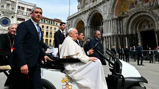 À Venise, le pape met en garde contre les dangers du surtourisme