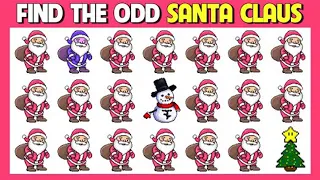 Merry Christmas Special Quiz l How Good Are Your Eyes #15 l Find The Odd Santa Claus