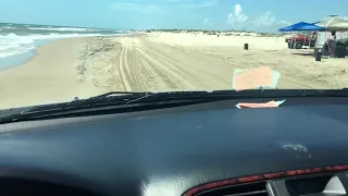 Driving on Galveston Beach!