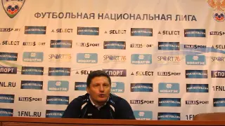 Пресс-конференция Шинник - Сибирь ,главный тренер Гордеев  Андрей Львович