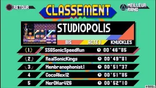 Sonic Mania Plus StudioPolis 1 encore Mode With Knuckles in 46.85 Speedrun