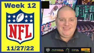 Sunday Free NFL Week 12 Betting Picks & Predictions - 11/27/22 l Picks & Parlays