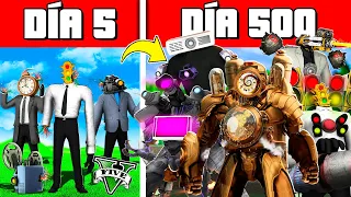 SOBREVIVÍ 500 DÍAS en SKIBIDI TOILET MULTIVERSE en GTA 5!! (Skibidi Toilet mod)