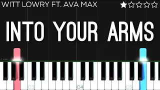 Witt Lowry - Into Your Arms ft. Ava Max | EASY Piano Tutorial