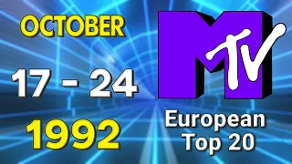 MTV's European Top 20 ▶ 17 October 1992