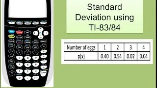How to find Mean and Standard deviation Probability distribution in TI83 and TI84