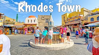 Rhodes Greece | medieval town walking tour in 4k, detailed shots, Rodos Greece 2023