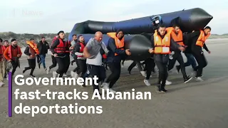 Fast track deportation of Albanians planned - as French police clash with people crossing Channel