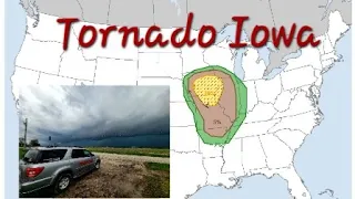 Iowa Tornado Forming on Video Storm Chase April 16, 2024