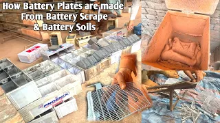 How battery plates are made from old battery scrap | For Restoration an old battery