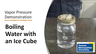 Boiling Water with an Ice Cube: Demonstration of Vapor Pressure