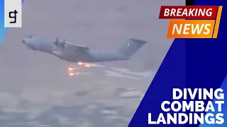 Military planes evacuating Afghans drop flares