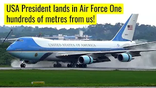 USA President Lands in Air Force One