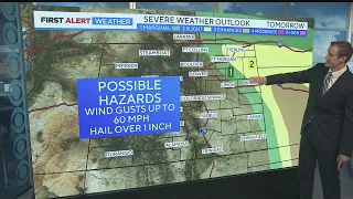 A few severe storms tomorrow across eastern Colorado