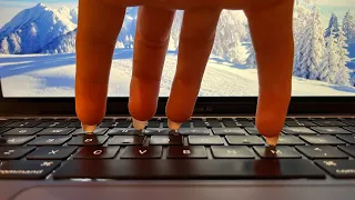 ASMR Build up tapping and scratching on a laptop 💻❄️🌸!