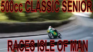 500cc Senior Classic TT race at the Manx Grand Prix Isle of Man 2014 Laurel Bank