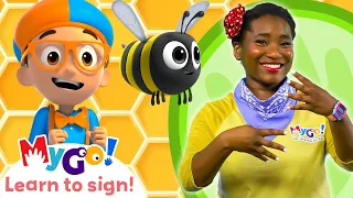 Learn Sign Language with Blippi Wonders! | Honey | MyGo! | ASL for Kids