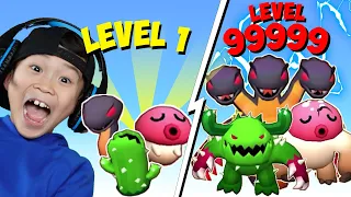 Evolving POKEMON to MAX LEVEL in Monster Squad Rush!