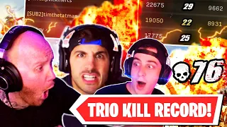 OUR TRIO KILL RECORD! KILLED HALF THE LOBBY! INSANE WARZONE GAME - TIMTHETATMAN NICKMERCS & CLOAKZY