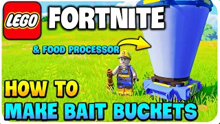 How to Make Bait Buckets and a Food Processor in LEGO FORTNITE (EASY!)