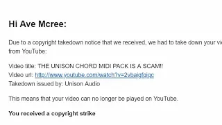 Unison Audio Copyright Striked My Channel