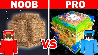 Minecraft NOOB vs PRO: PLANETA GIGANTE en RETO DE CONSTRUCCIÓN