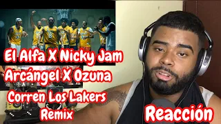 El Alfa  x Nicky Jam x Ozuna x Arcangel x Secreto - A Correr Los Lakers REACCION / EL BADU