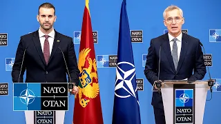 NATO Secretary General with the Prime Minister of Montenegro 🇲🇪 Milojko Spajić, 26 JAN 2024