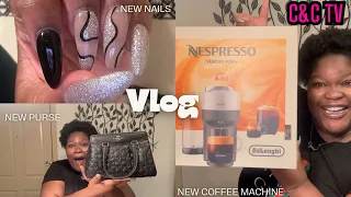 Vlog| Unboxing My Nespresso Vertuo Pop+ New Coach Purse+ New Nails + Bath & Body Works Haul | C&C TV