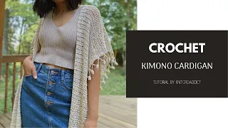 Crochet Kimono Cardigan / How to crochet a cardigan / Step by step tutorial