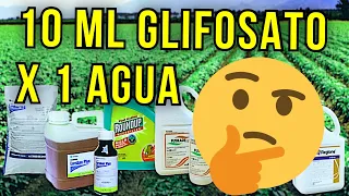 ¿CUANTO DE GLIFOSATO SE UTILIZA PARA UN LITRO DE AGUA?