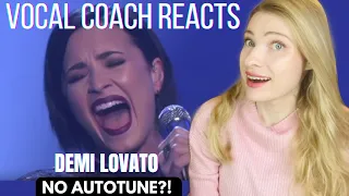 Vocal Coach Reacts: Demi Lovato | REAL VOICE (WITHOUT AUTO-TUNE)