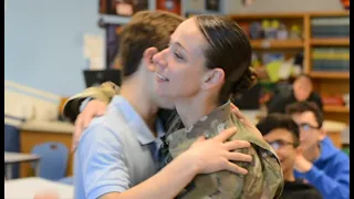 Military mom surprises sons at school after deployment