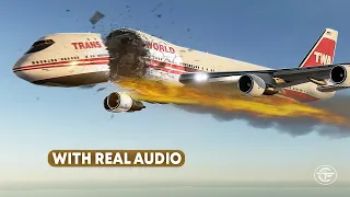 Boeing 747 Breaks Up Just After Takeoff | Falling Apart Over New York (With Real Audio)