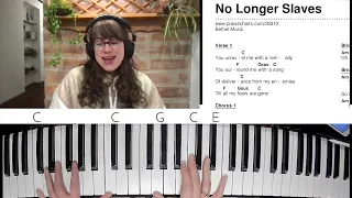 No Longer Slaves by Bethel Music - Beginning Worship Piano Tutorial in C Major