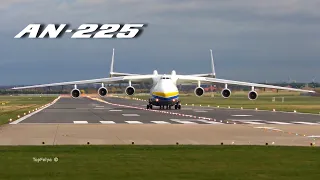 Antonov An225 Mriya landing in  England 4K video Антонов Ан-225 Мрия посадка в Англии