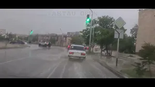 Сильный дождь в Актау | 07.05.2024 | Праздничный день 😁