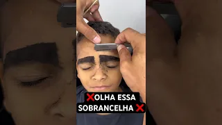 😮OLHA ESSA SOBRANCELHA 😮😮 #barbearia #barber #hairstyle #barbershops #barba #disfarçado