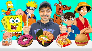 جربت وجبات من الكرتون 😍🔥 Eating Only Cartoon Food for 24 Hours!