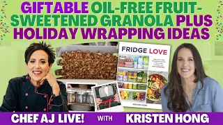 Giftable Oil-Free Fruit-Sweetened Granola from Fridge Love by Kristen Hong + Holiday Wrapping Ideas