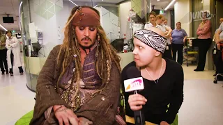 Kid asks Johnny Depp about his severed fingertip