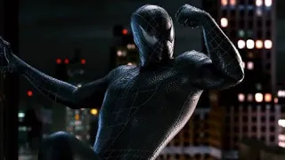 spider-man 3 all black suit scenes